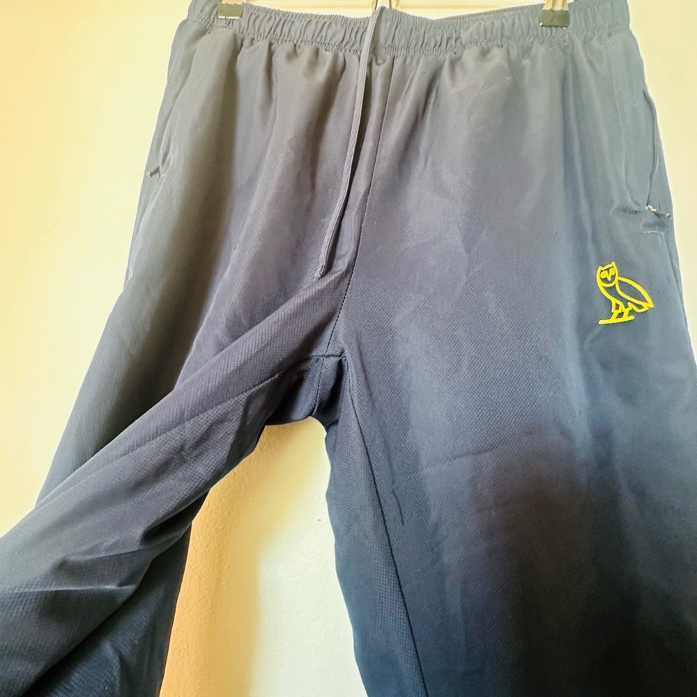 OVO Men's navy and Red Track Pants - Picture 2 of 4